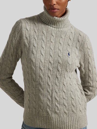 Polo Ralph Lauren Kaschmirpullover mit Rollkragen Beige Melange 3