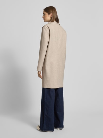 Only Regular fit lange jas met binnenstebuitennaden, model 'CARRIE' Ecru gemêleerd - 5