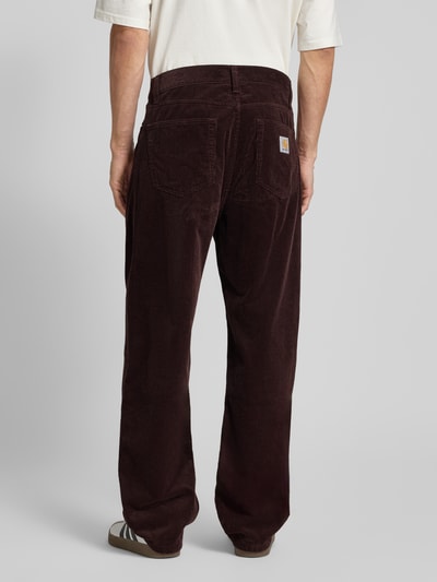 Carhartt Work In Progress Corduroy broek met steekzakken, model 'LANDON' Donkerbruin - 5