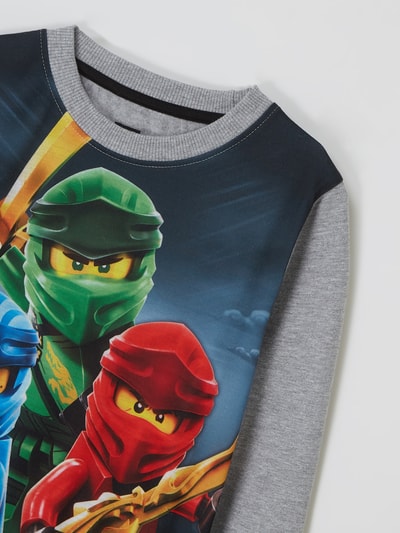 LEGO WEAR Sweatshirt mit Ninjago®-Print Mittelgrau Melange 2