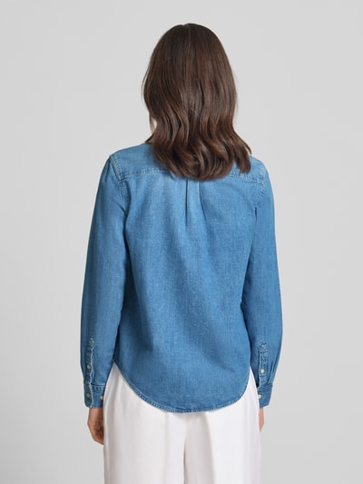 GANT Jeansblouse met gestikt logo en sportmanchetten Lichtblauw gemêleerd - 5