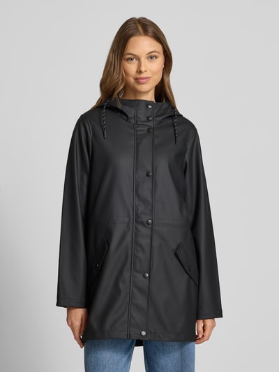Vero Moda Regular fit functioneel jack met tunnelkoord in de taille, model 'MALOU' Zwart - 4