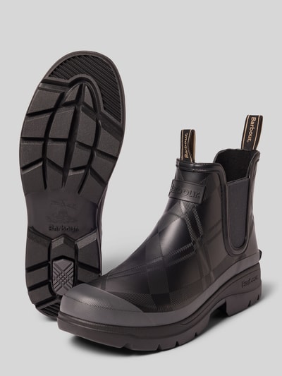 Barbour Gummistiefel mit Label-Stitching Black 4