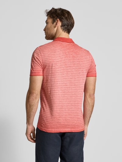 Lerros Regular Fit Poloshirt mit Label-Detail Modell 'SLUB' Rot 5