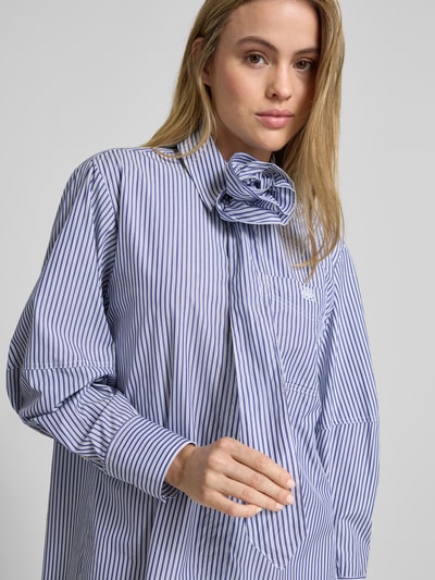 Marella Regular Fit Hemdbluse aus reiner Baumwolle Modell 'AVILA' Marine 3