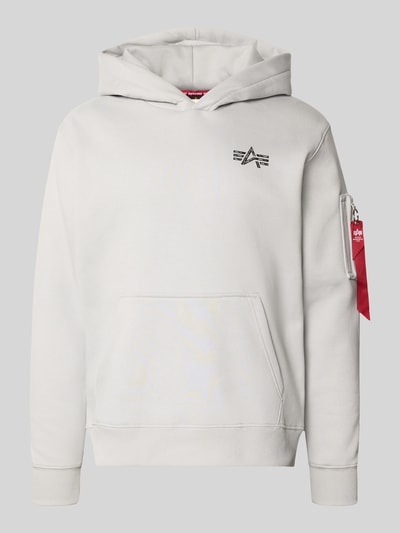 Alpha Industries Hoodie mit Kapuze Hellgrau 2