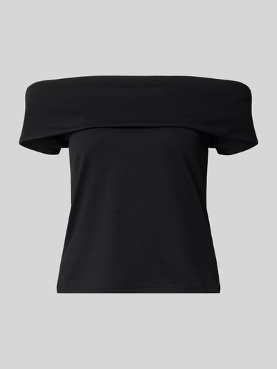 Produktfoto, Blusenshirt im Off-Shoulder-Design von MORE, zwart, rechte pasvorm, mix van modal en elastaan, bandeauhals, ruglengte maat 36: 41 cm