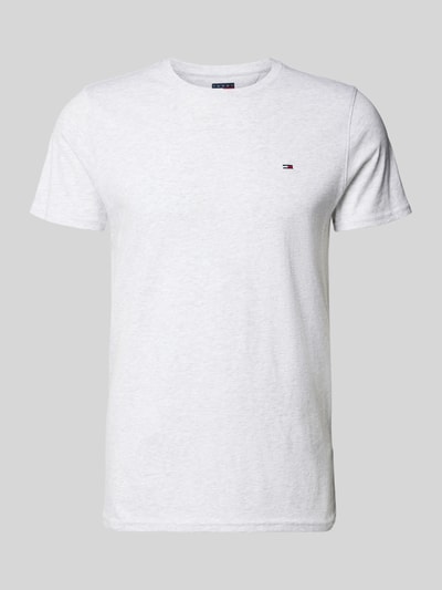 Produktfoto, Regular Fit T-Shirt aus reiner Baumwolle von Tommy Jeans in Optik: Unifarben, Logo-Stitching, Rundhals, Kurzarm, Baumwolle.