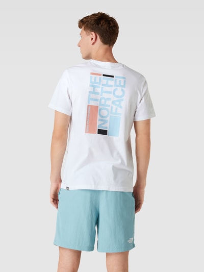 The North Face T-shirt met labelprint, model 'FLAG' Wit - 5