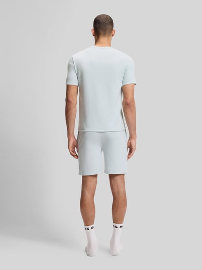 BOSS regular fit T-shirt van katoenmix Lichtblauw - 5