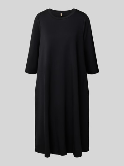 Soyaconcept Knielange jurk met ronde hals, model 'BANU' Zwart - 2