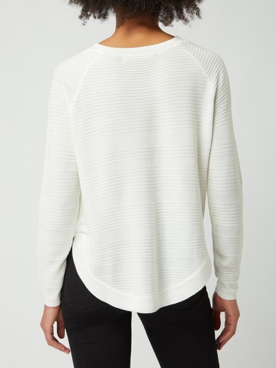 Only Pullover mit Rippenstruktur Modell 'Caviar' Offwhite 5