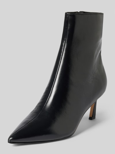 Steve Madden Botki ze skóry bydlęcej nappa z niską szpilką Czarny 1