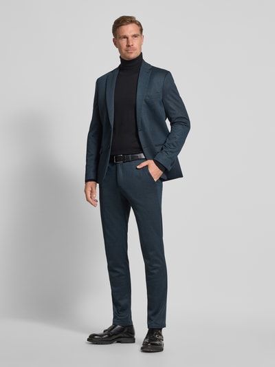 Zuitable Slim fit broek met tunnelkoord, model 'SpartaFlex' Petrol - 1