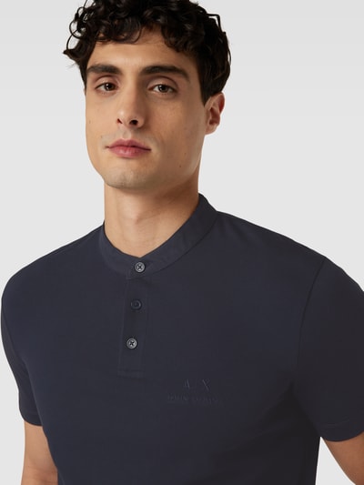 ARMANI EXCHANGE T-shirt met opstaande kraag Marineblauw - 3