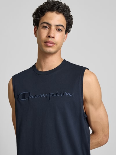 Champion Top mit Label-Stitching und Rundhalsausschnitt Marine 3
