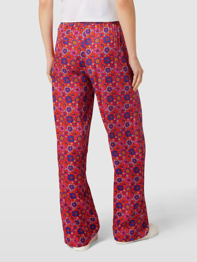 Seidensticker Broek van pure viscose met all-over bloemenprint Rood - 5