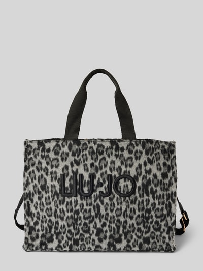 Liu Jo White Tote Bag mit Label-Detail Black 2