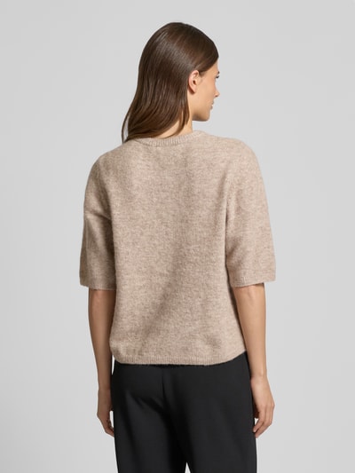 Gestuz Strickpullover mit gerippten Abschlüssen Modell 'Alpha' Beige 5