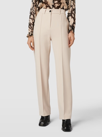 JOOP! Stoffen broek met vaste persplooien Beige - 4