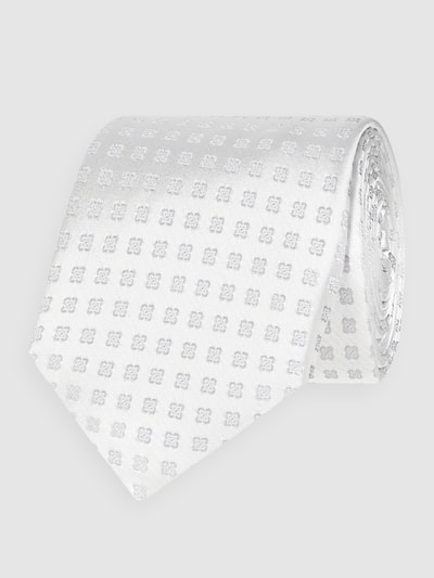 altea Krawatte aus Seide Modell 'Ticino' (8 cm)  Silber 1