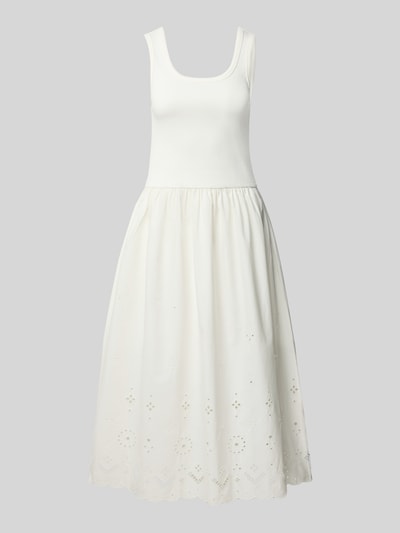 Produktfoto, Ausgestelltes Freizeitkleid aus Baumwoll-Mix von Marc O'Polo Denim in Unifarben Creme mit Lochstickmuster und Muschelsaum.