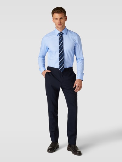 BOSS Slim Fit Business-Hemd mit Kentkragen Modell 'Hank' Bleu 1