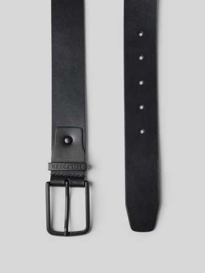 Tommy Hilfiger Riem van leer met doornsluiting, model 'CLASSIC' Zwart - 3