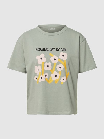 Jake*s Casual T-Shirt mit Motiv-Print Oliv 2