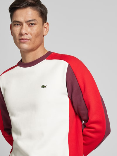 Lacoste Sweatshirt im Colour-Blocking-Design Weiss 3