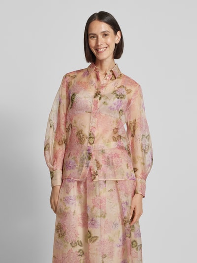 Max Mara Studio Regular Fit Seidenbluse mit verdeckter Knopfleiste Hellrosa 4