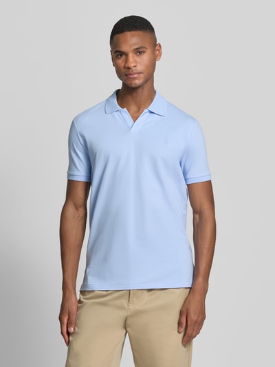Polo Ralph Lauren Koszulka polo o kroju slim fit z mieszanki bawełny Błękitny 4