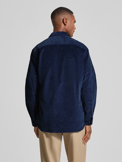 Christian Berg Men Freizeithemd mit Knopfleiste Dunkelblau 5