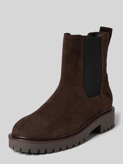 Marc O'Polo chelsea boots van echt suède model 'PHIA 14' Donkerbruin - 1