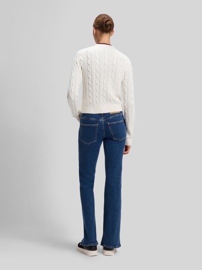 HUGO Blue Slim Fit Strickjacke aus Baumwoll-Mix Modell 'Sbradina_B' Weiss 5