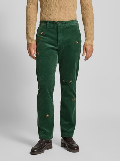 Polo Ralph Lauren Regular Fit Cordhose mit Stitching-Details Gruen 4