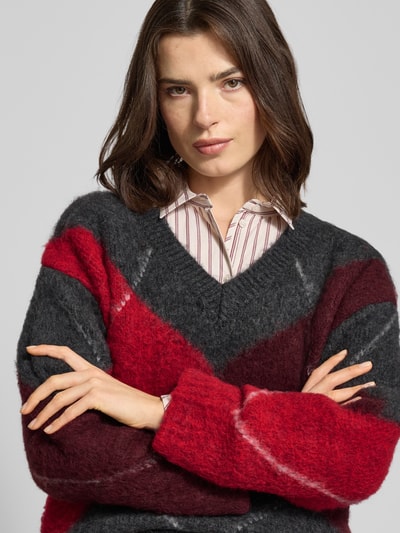 Smith and Soul Strickpullover mit V-Ausschnitt Anthrazit 3