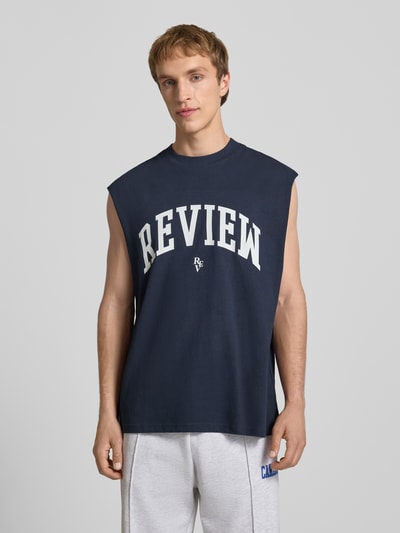 REVIEW Tanktop mit Logo-Print Marine 4