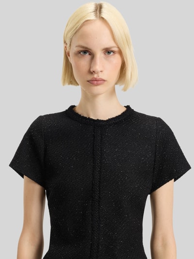 HUGO Regular Fit Etuikleid aus Baumwoll-Bouclé Modell 'KIFARA' Black 3