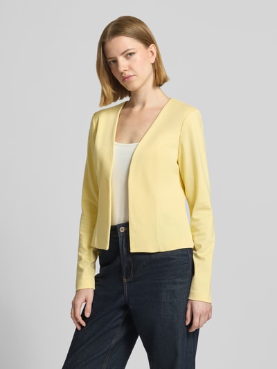 ICHI Slim Fit Blazer in offener Passform Modell 'KATE' Pastellgelb 4