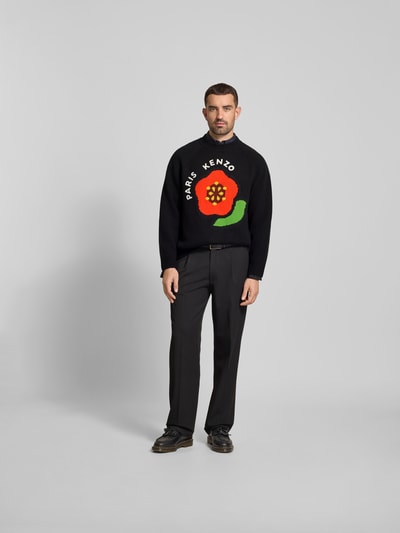 Kenzo Wollpullover in Strick-Optik Black 1