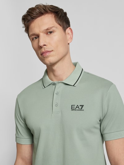 EA7 Emporio Armani Regular Fit Poloshirt mit Label-Print Modell 'TRAIN CORE' Mint 3