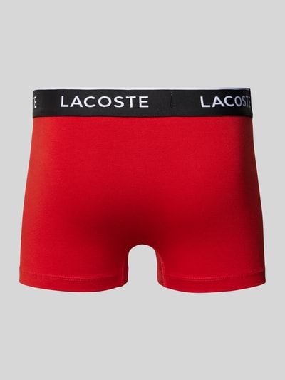 Lacoste Obcisłe bokserki z elastycznym paskiem z logo w zestawie 3 szt. Oliwkowy 3