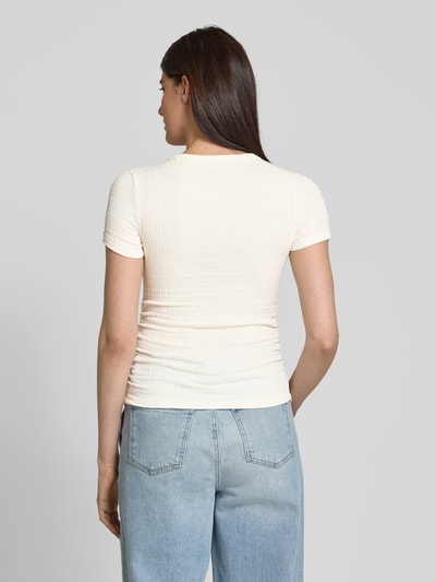 Tom Tailor Denim Regular Fit T-Shirt in Knitter-Optik Offwhite 5