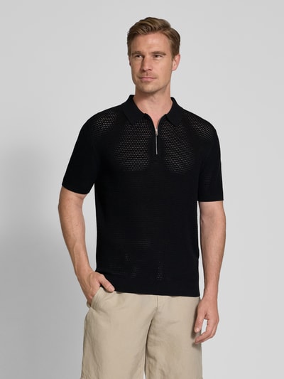 Antony Morato Regular fit poloshirt met structuurmotief Zwart - 4