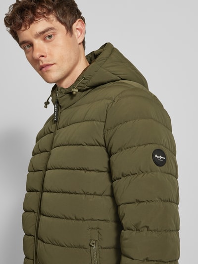 Pepe Jeans Steppjacke mit Reißverschlusstaschen Modell 'Tomek' Oliv 3