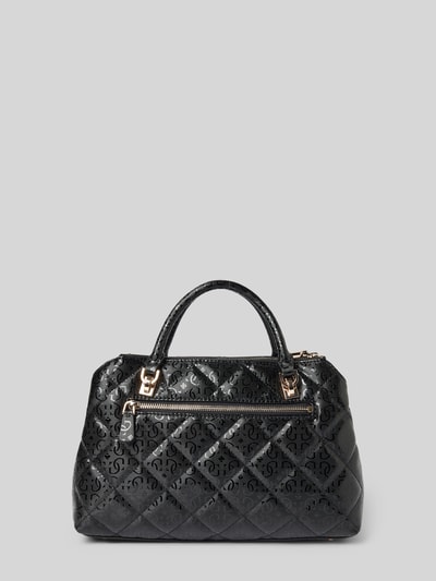 Produktfoto, Handtasche in Leder-Optik Modell 'Libby' von Guess, Stepp-Optik, Logo-Detail, Zierbesatz, Reißverschlusstasche, schwarz
