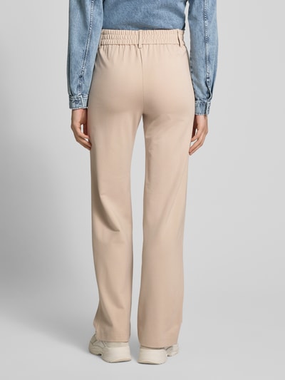 Only Straight leg pantalon met brede tailleband, model 'POPTRASH' Zand - 5