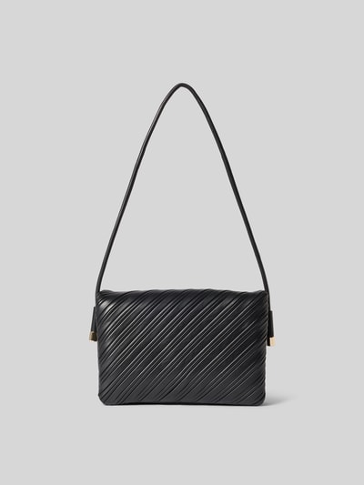 Victoria Beckham Henkeltasche mit glatter Lederoptik und Metallverschluss Black 3