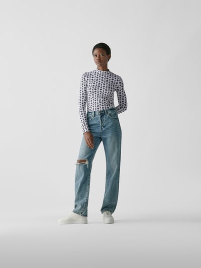 Nina Ricci Longsleeve mit Stehkragen Weiß 1